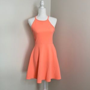 Mossimo High Neckline Peach Flattering Peach Dress